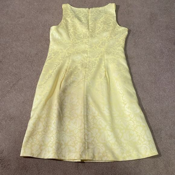NWOT. Evan-Picone Pretty Yellow Dress. 14 - Picture 3 of 5
